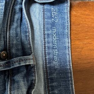 LOFT Modern Straight Leg Jeans in Denim Blue